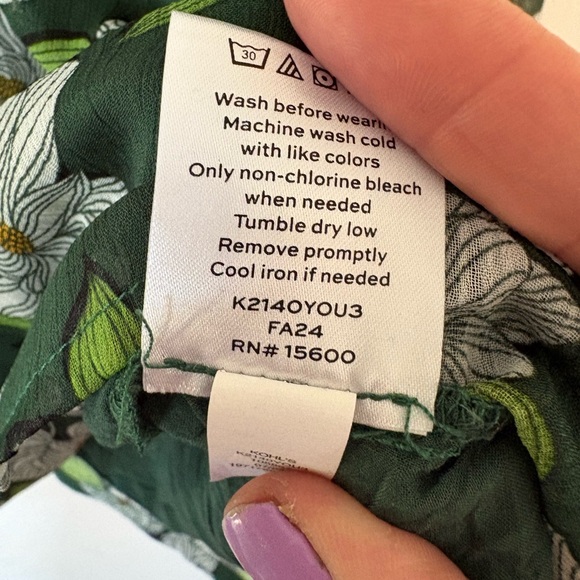 Draper James Green Floral Blouse - Picture 7 of 9